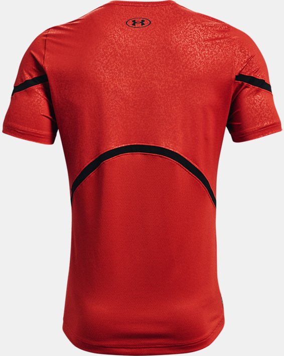 男士UA RUSH™ HeatGear® 2.0 Emboss短袖T恤, Orange, pdpMainDesktop image number 7